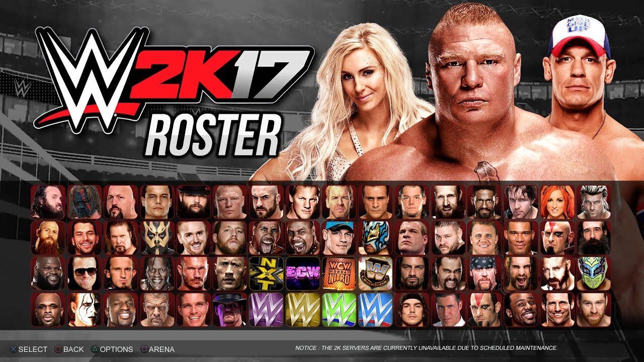 WWE 2K17 Roster - 171 Superstars - WCW, ECW, NXT, Divas, Legends! (PS4/XB1 Notion)